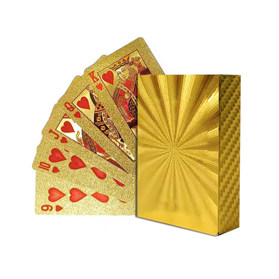 Custom Gold Foil Poker Entertainment Travel Board Game Card Waterproof Durable PVC Plastic Playing Card