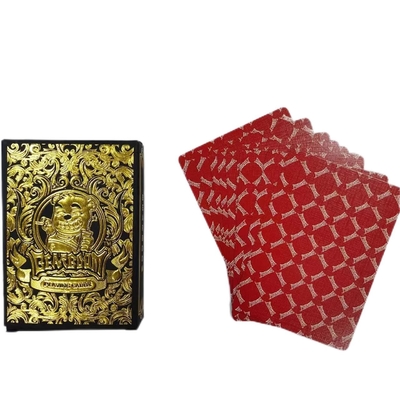 New Casino Cards Custom Gold Silver Stamping Plastic PVC Poker Waterproof Playing Cards Back and Front Private Logo